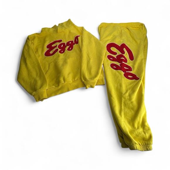 Kellogg’s Eggo Waffles Yellow Tracksuit Hoodie Sweatpants Set Unisex Size S M - Picture 15 of 16